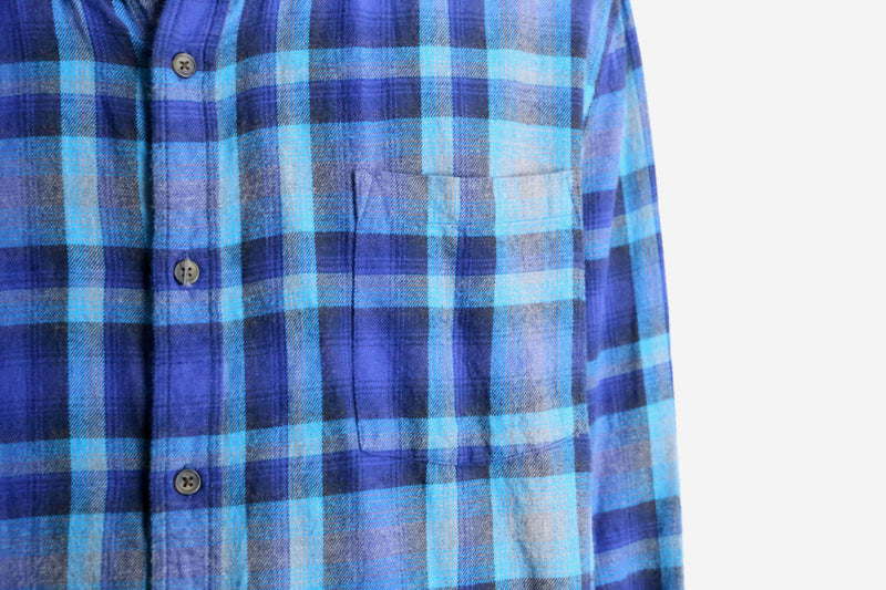 "St John's Bay" blue tone ombre check flannel shirt