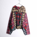 ''Re:make'' random check shirt hoodie