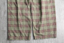 dull color check cotton nel easy pants