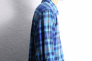 "St John's Bay" blue tone ombre check flannel shirt