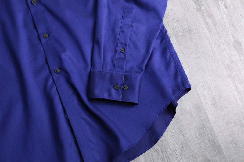 “Calvin Klein” deep blue cotton dress shirt