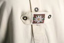 tyrolean edelweiss embroidered half button shirt