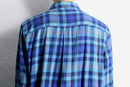 "St John's Bay" blue tone ombre check flannel shirt