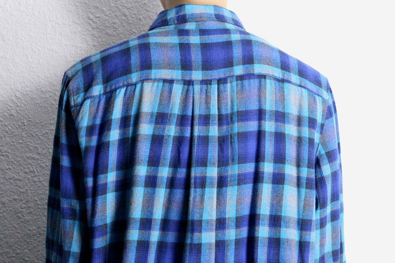 "St John's Bay" blue tone ombre check flannel shirt