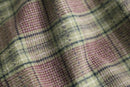 dull color check cotton nel easy pants