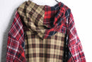 ''Re:make'' random check shirt hoodie