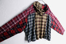 ''Re:make'' random check shirt hoodie