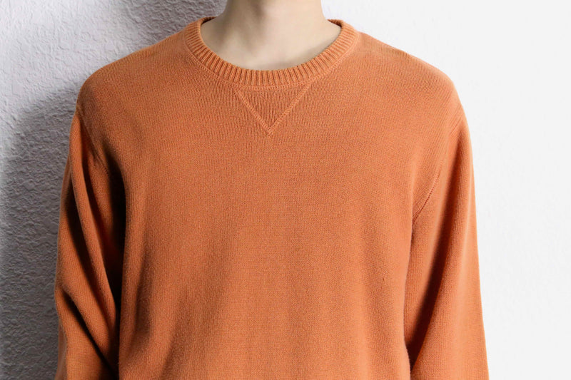 "Eddie Bauer" light orange cotton knit