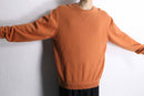 "Eddie Bauer" light orange cotton knit