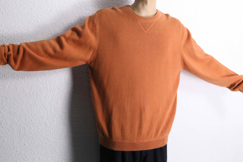 "Eddie Bauer" light orange cotton knit