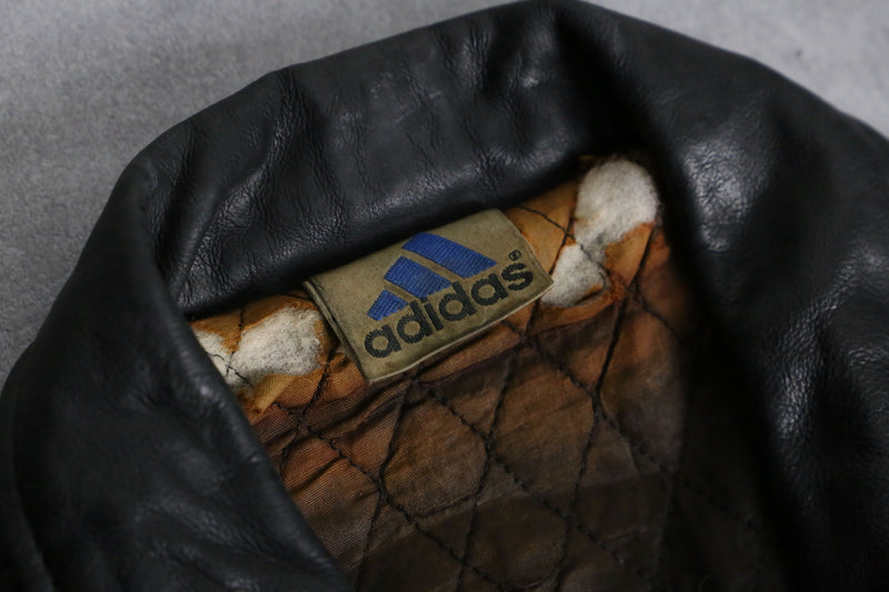 1990s adidas cowhide leather jacket