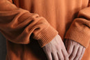"Eddie Bauer" light orange cotton knit