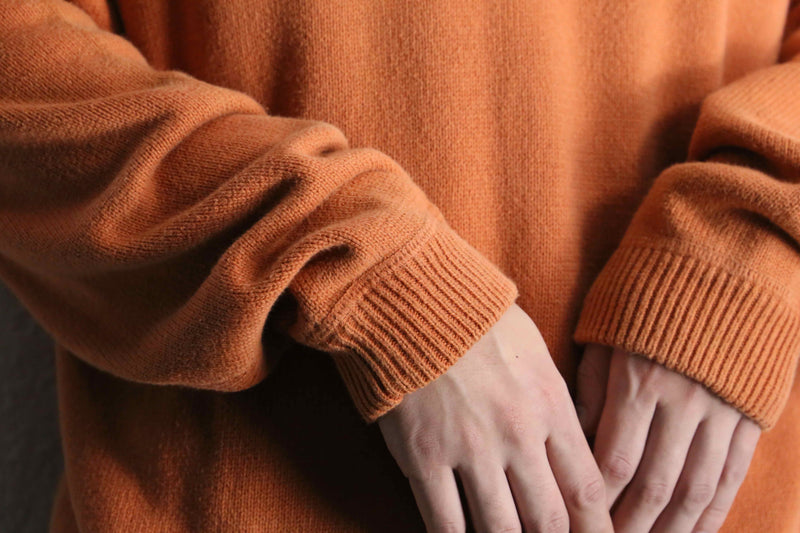 "Eddie Bauer" light orange cotton knit