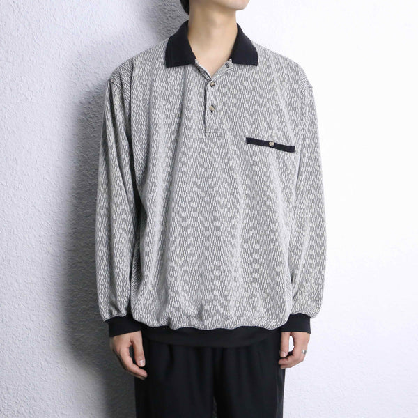 1990's TOWN CRAFT random stripe polo