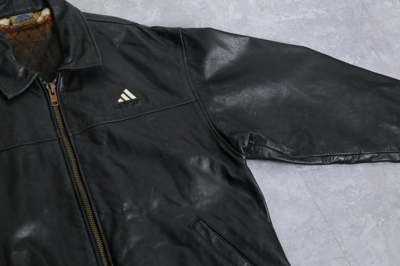 1990s adidas cowhide leather jacket