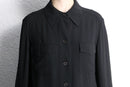 minimal four pocket rayon blend shirt jacket