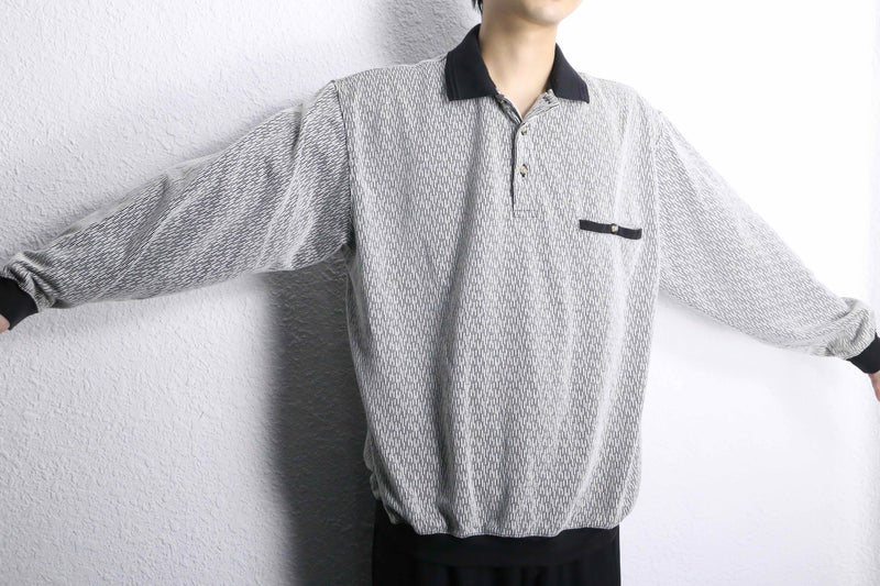 1990's TOWN CRAFT random stripe polo