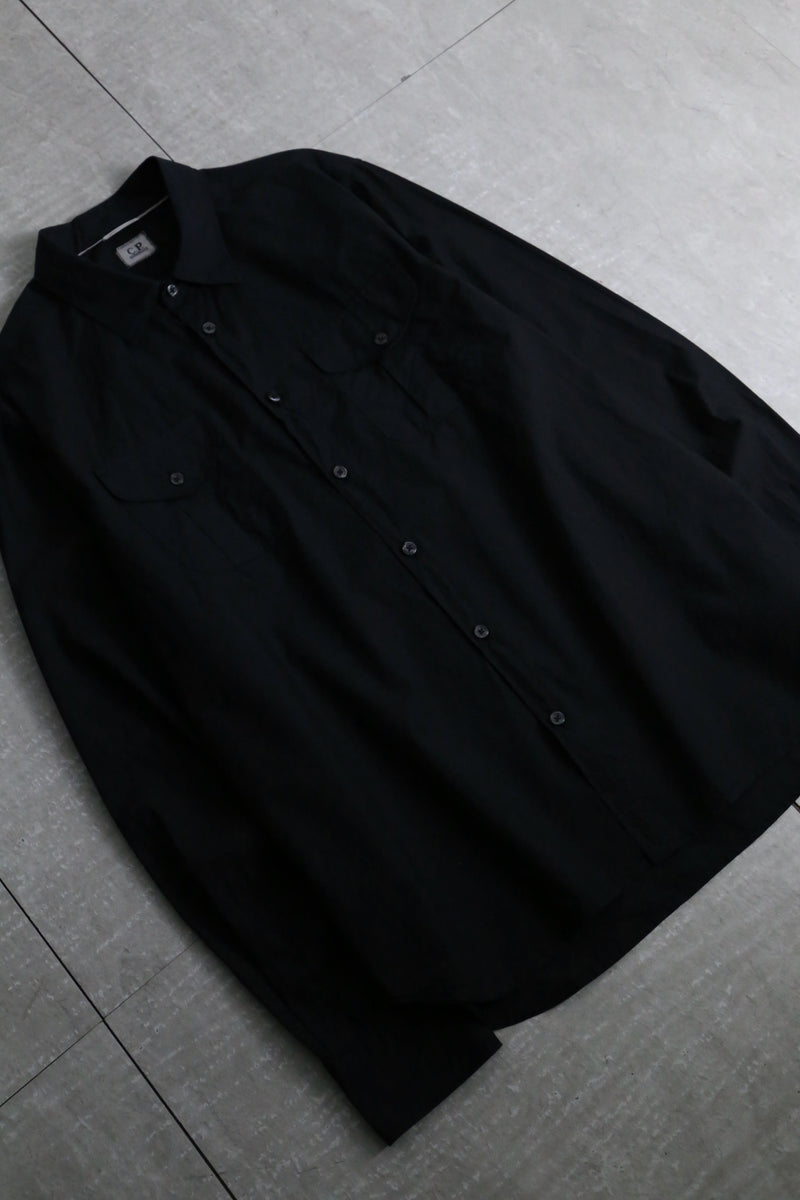 C.P.company garment dye black cotton shirt "NOS"