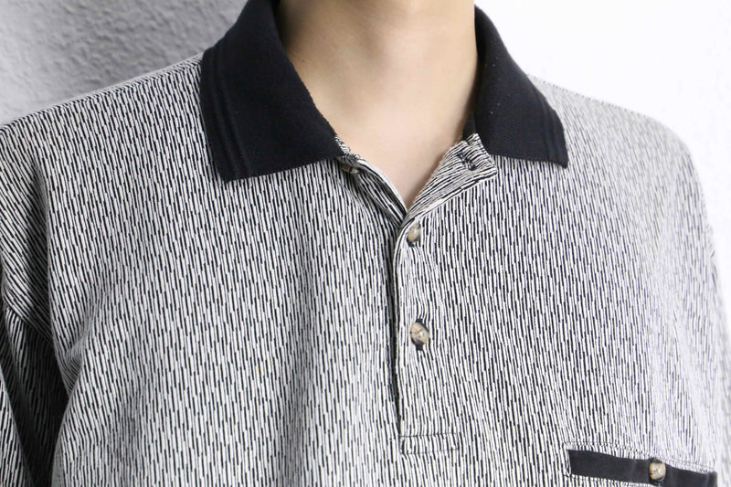 1990's TOWN CRAFT random stripe polo