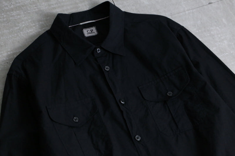 C.P.company garment dye black cotton shirt "NOS"