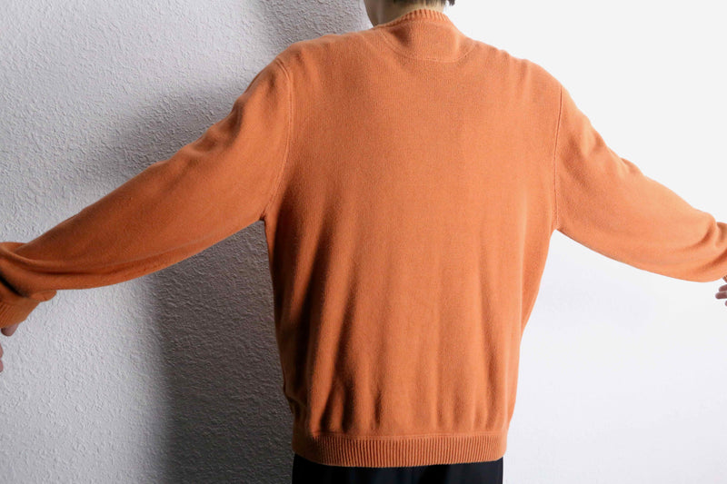 "Eddie Bauer" light orange cotton knit