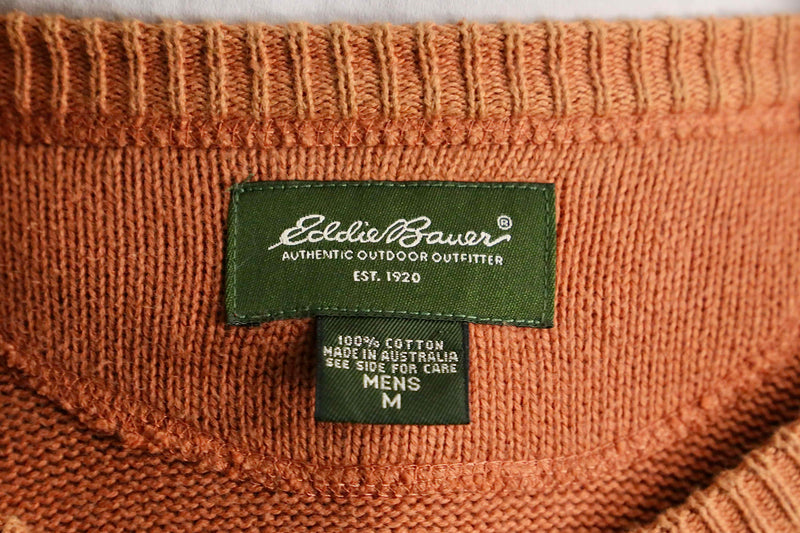 "Eddie Bauer" light orange cotton knit