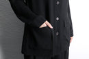minimal four pocket rayon blend shirt jacket