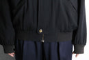 black bomber silk blouson