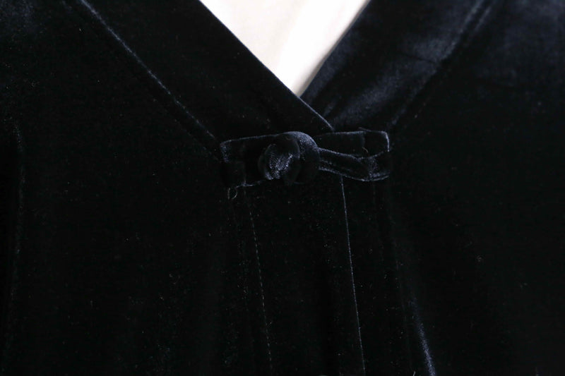 black velours china cardigan