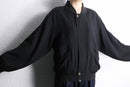 black bomber silk blouson