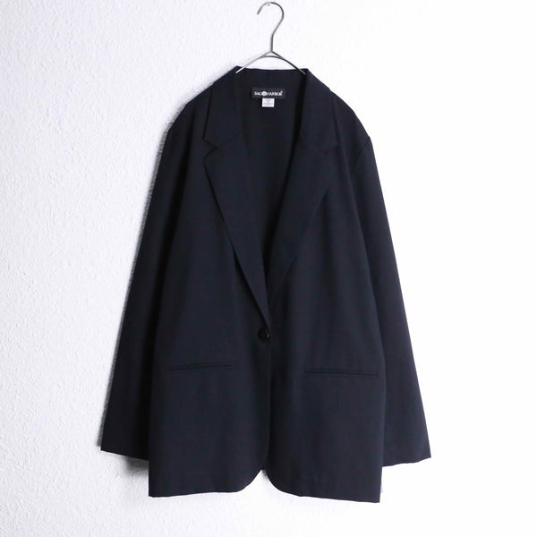"SAG HARBOR" dead stock black single button easy tailored jacket