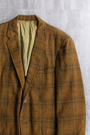 60’s mustard tartan check tailored jacket.