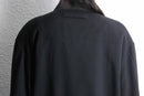 black bomber silk blouson