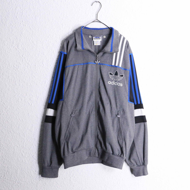 90’s “adidas” three stripe gray  base track jaket