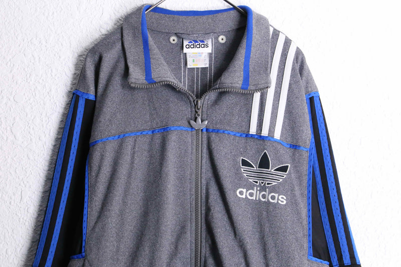 90’s “adidas” three stripe gray  base track jaket