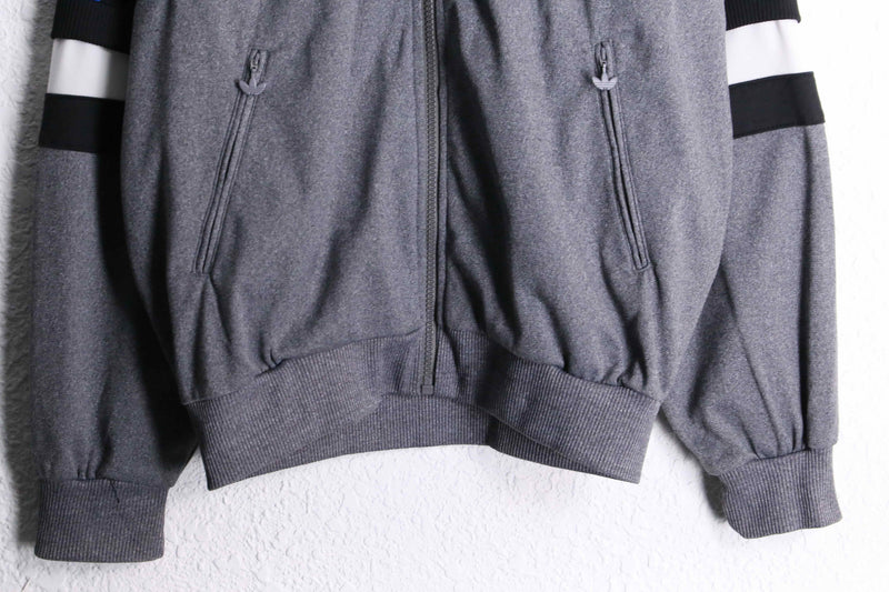 90’s “adidas” three stripe gray  base track jaket
