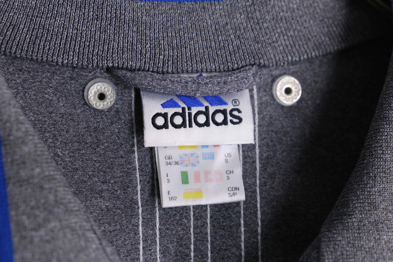 90’s “adidas” three stripe gray  base track jaket