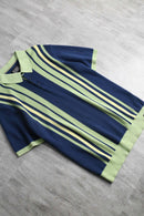 “Scotch & Soda” lime stripe knit polo shirt