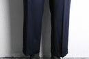 “Zanella” gloss navy 2tuck tapered slacks