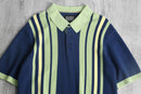 “Scotch & Soda” lime stripe knit polo shirt