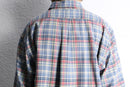 90-00's "Ralph Lauren" classic fit plaid BD shirt
