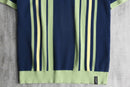 “Scotch & Soda” lime stripe knit polo shirt