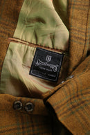 60’s mustard tartan check tailored jacket.