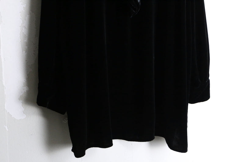 Lauren RL rayon silk velour frill pull