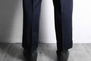 “Zanella” gloss navy 2tuck tapered slacks
