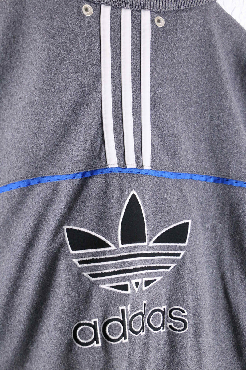 90’s “adidas” three stripe gray  base track jaket