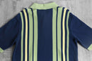 “Scotch & Soda” lime stripe knit polo shirt