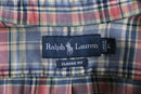 90-00's "Ralph Lauren" classic fit plaid BD shirt