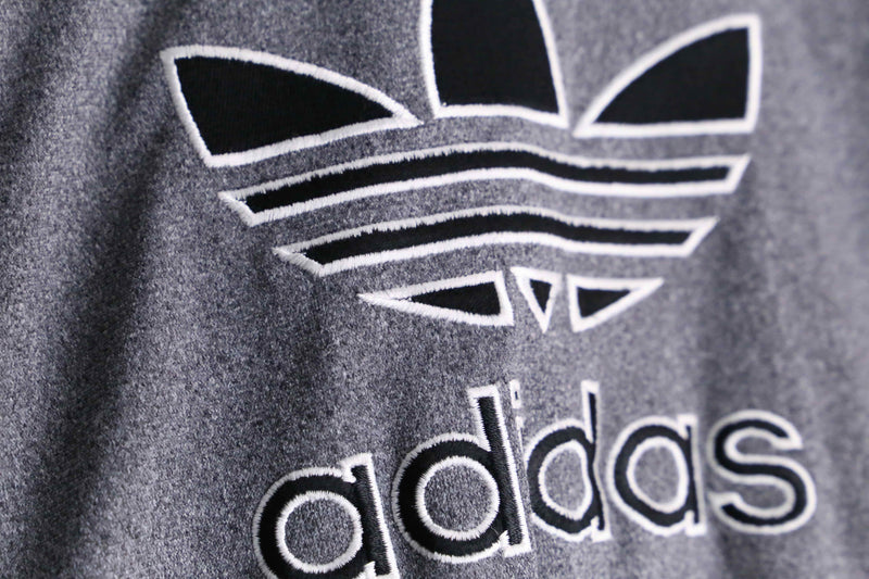 90’s “adidas” three stripe gray  base track jaket
