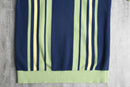 “Scotch & Soda” lime stripe knit polo shirt